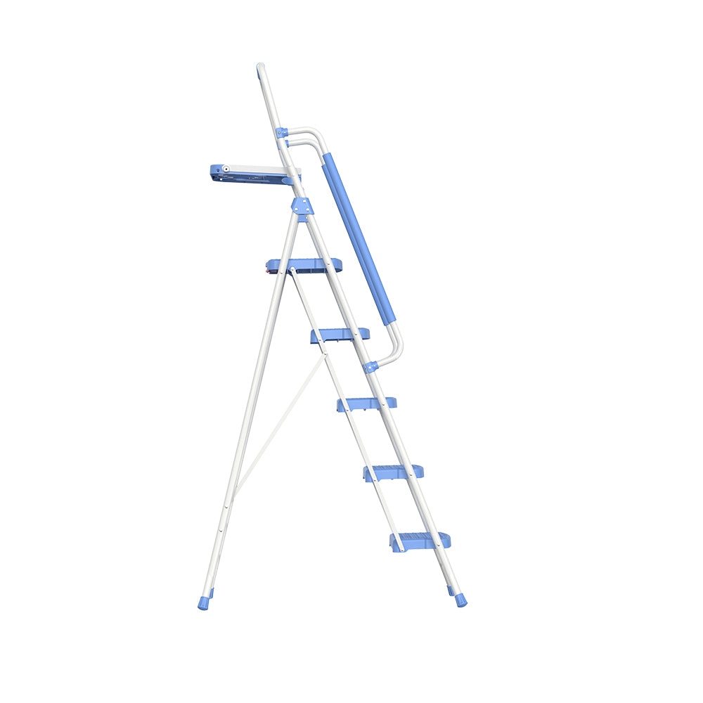 HBTower 5 Step Steel Ladder With Tool Tray（Blue）