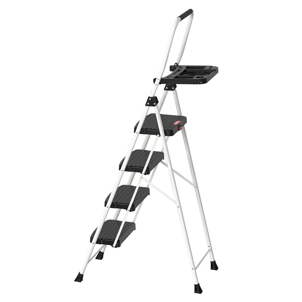 HBTower 4 Step Steel Ladder With Tool Tray