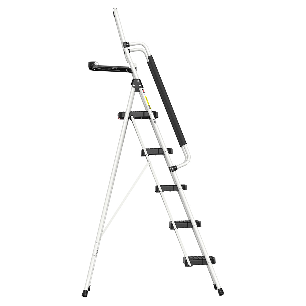 HBTower 5 Step Steel Ladder With Tool Tray